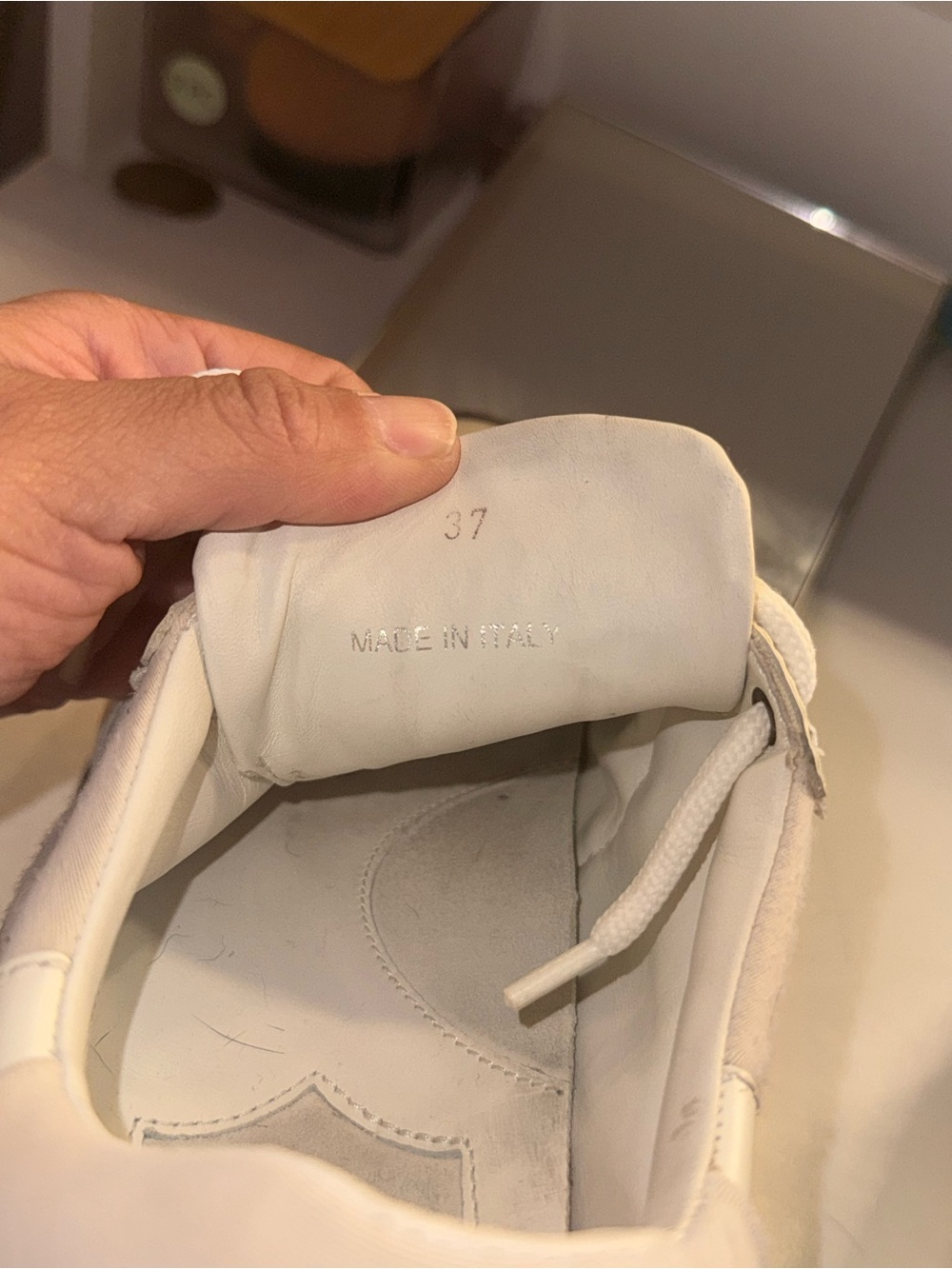 Jimmy Choo Taupe and Black Logo Platform Sneakers - Picture 5 of 9